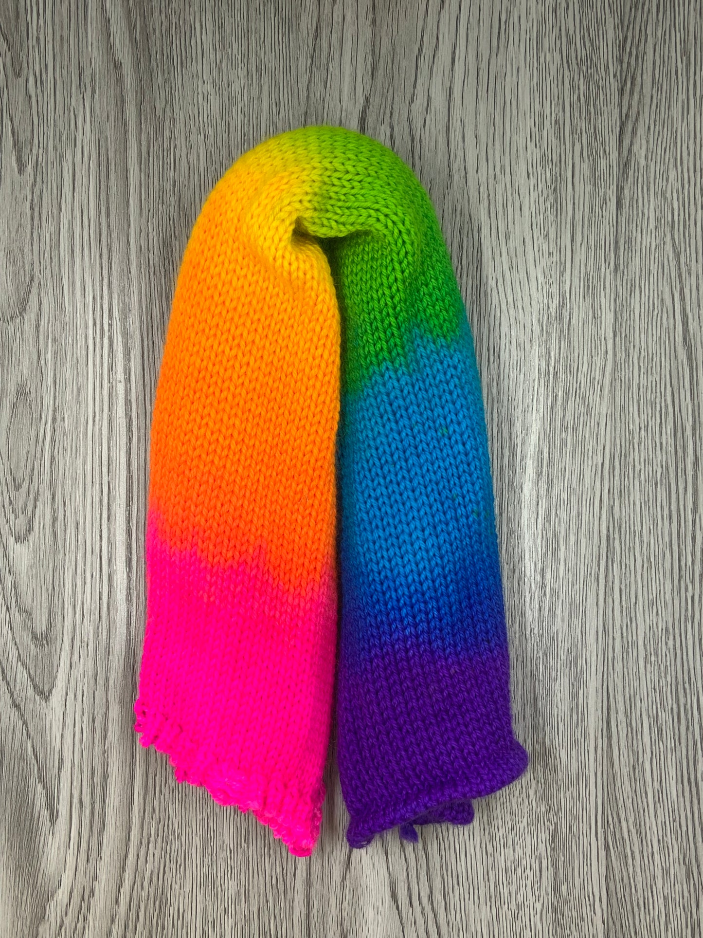 2 strand sock blank bright rainbow