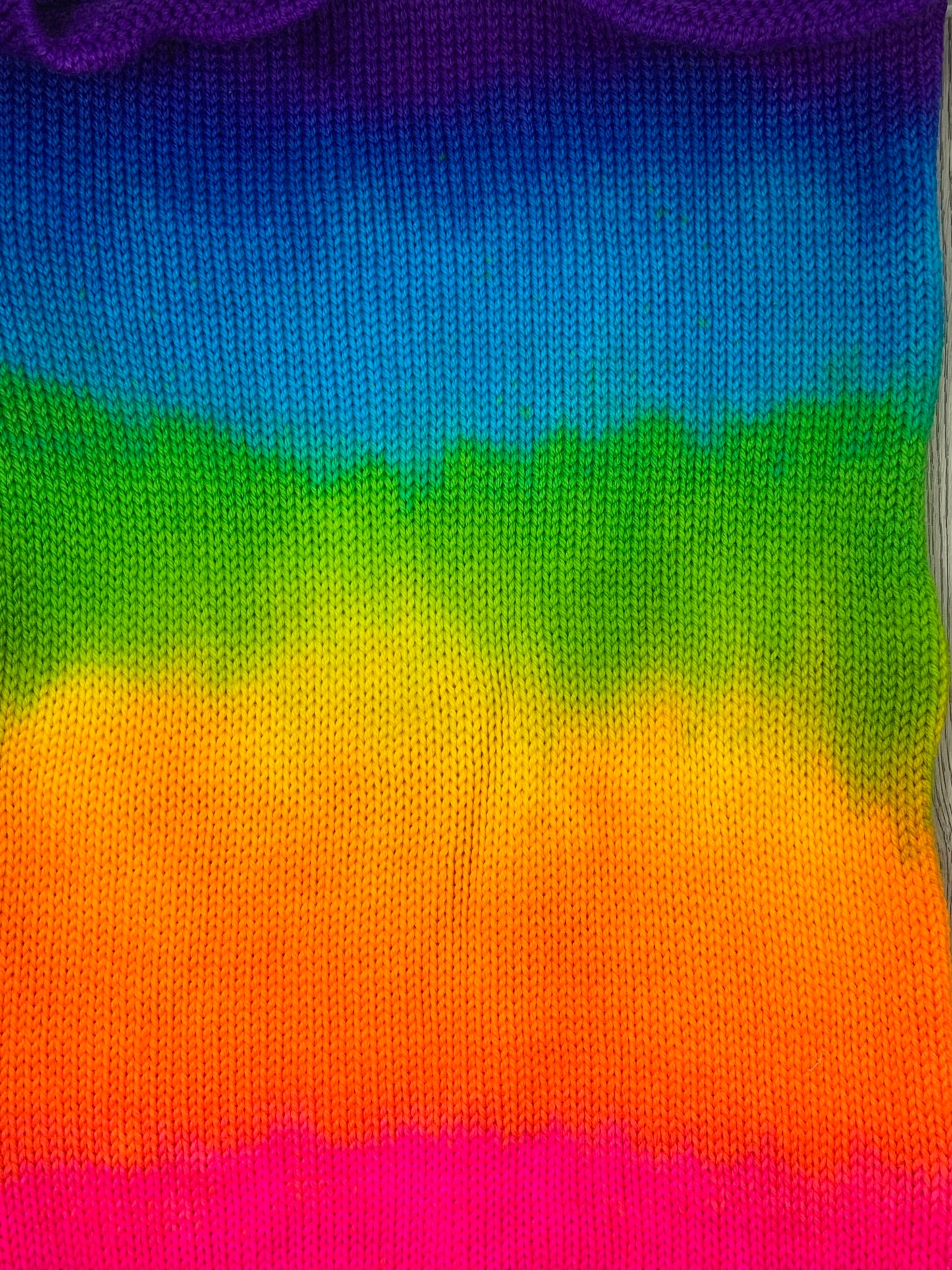 2 strand sock blank bright rainbow