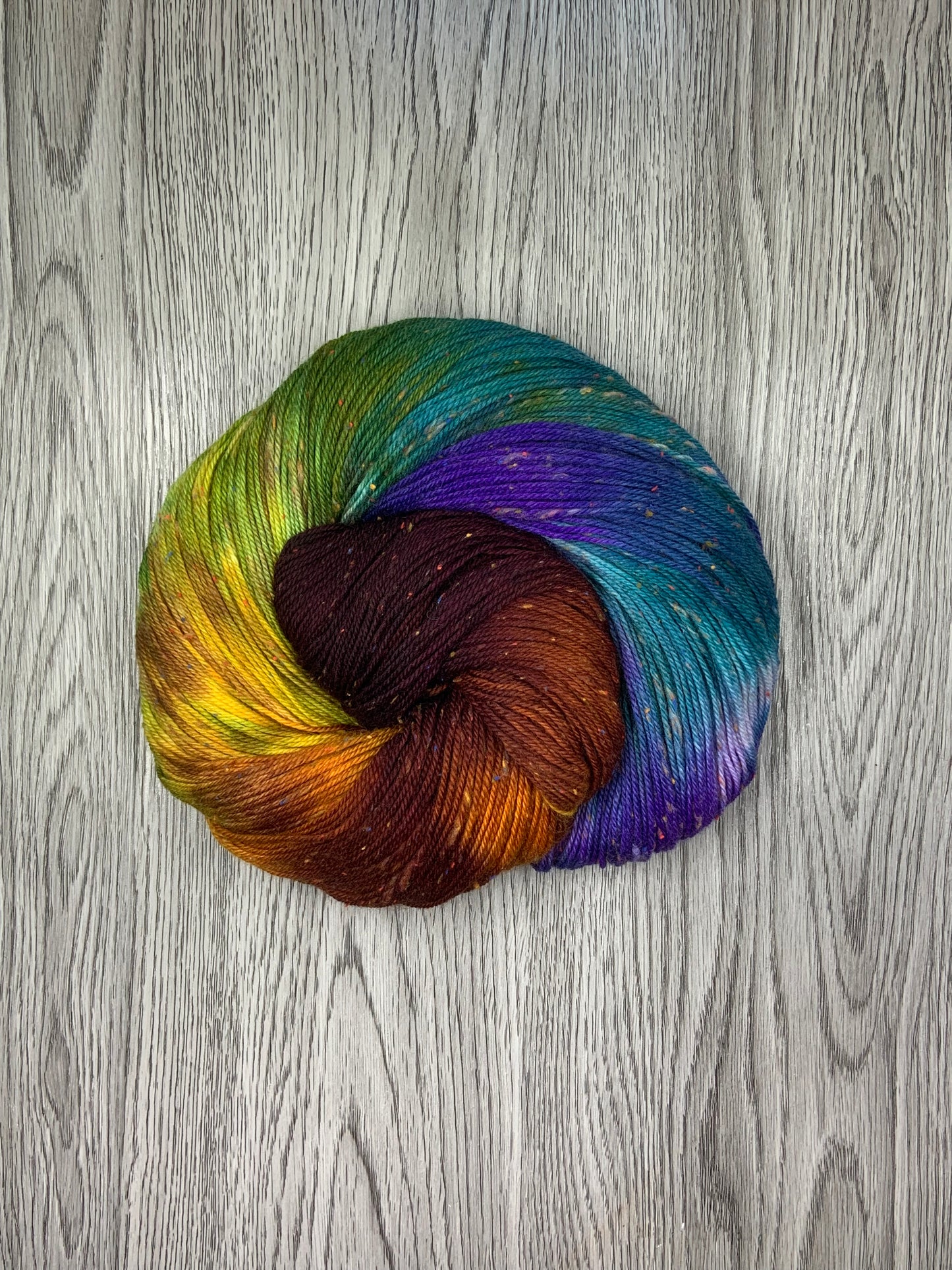 Tweed yarn. Dark harvest rainbow