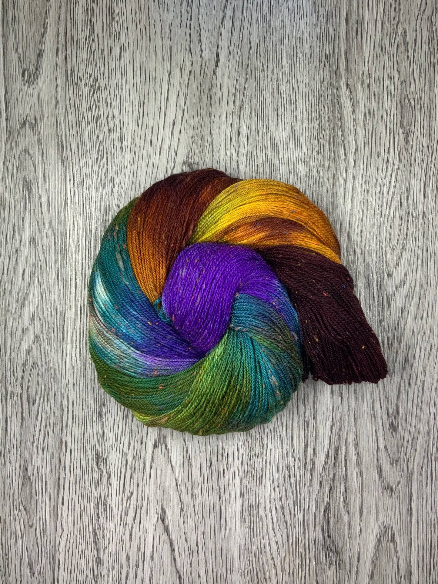Tweed yarn. Dark harvest rainbow