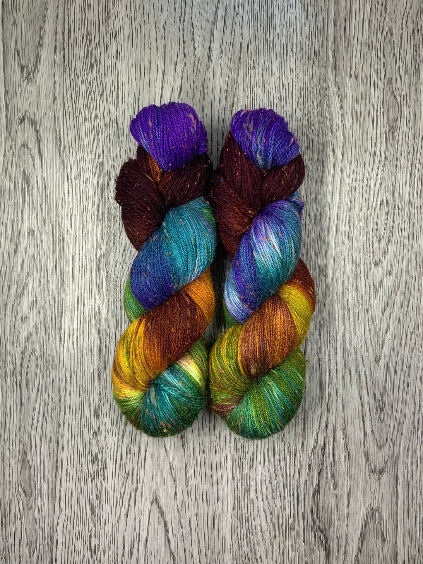 Tweed yarn. Dark harvest rainbow