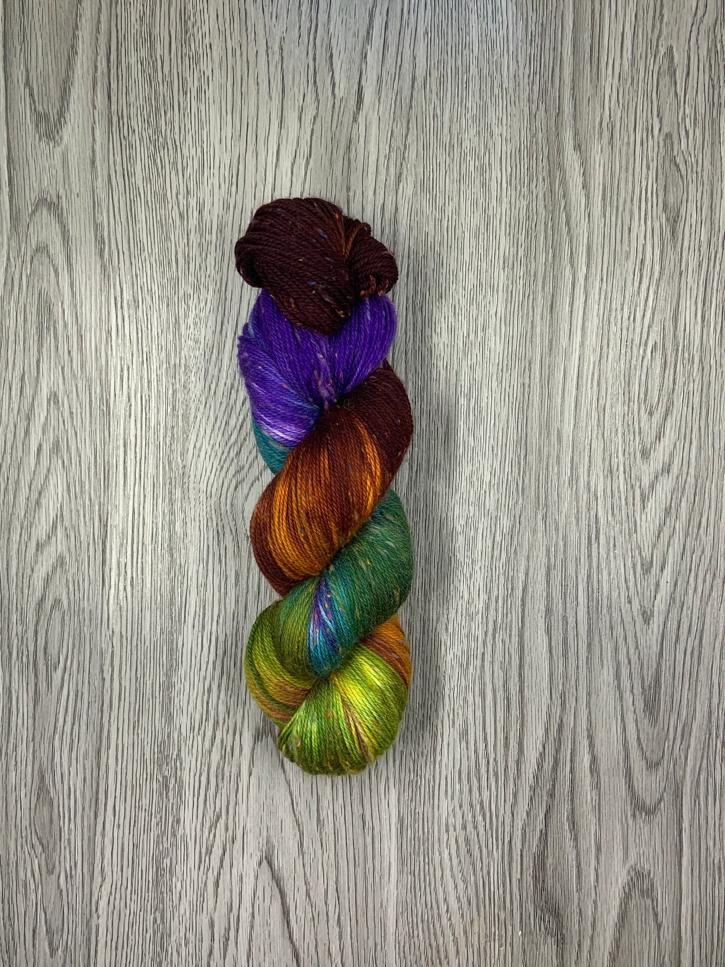 Tweed yarn. Dark harvest rainbow