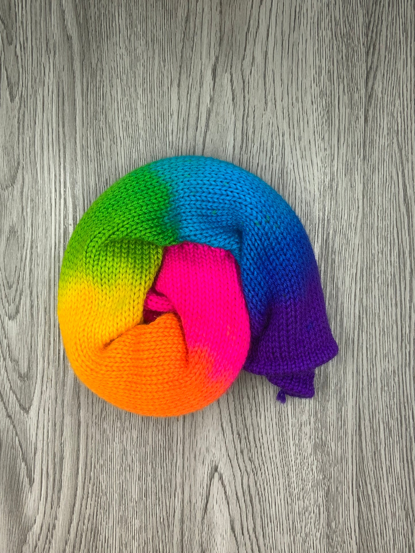2 strand sock blank bright rainbow