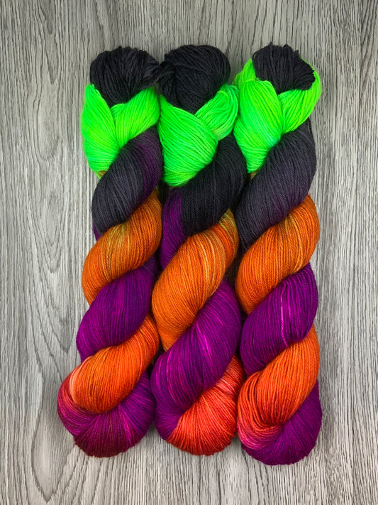 Sock yarn. Scary sisters