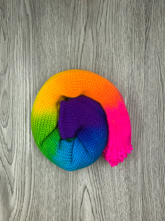 2 strand sock blank bright rainbow