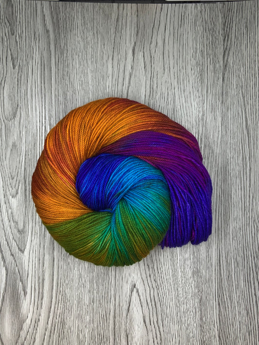 Merino cashmere nylon sock yarn. Dusk witch.
